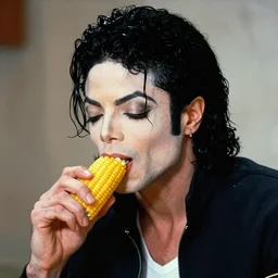 michael jackson eating corn