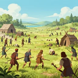 illustration of a battlefield by kurzgesagt