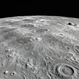 view from the surface of the moon