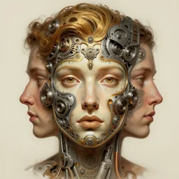 symmetry!! portrait of madison beer, machine parts embedded into face, intricate, elegant, highly detailed, digital painting, artstation, concept art, smooth, sharp focus, illustration, art by artgerm and greg rutkowski and alphonse mucha, 8 k