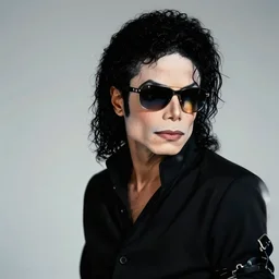 michael jackson by himself 2 0 0 9 style wearing shades, studio solo, this is it style, photo real, pores, motion blur, solo, by himself, heroic pose, real life, spotted, ultra realistic face, accurate, 4 k, movie still, uhd, sharp, detailed, cinematic, render, modern