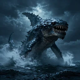 wild ocean storm at night, a giant kraken emerging from water, dramatic lighting, cinematic, establishing shot, extremly high detail, foto realistic, cinematic lighting, post processed, concept art, artstation, matte painting, style by eddie mendoza, raphael lacoste, alex ross