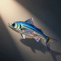 a flying fish, octane render