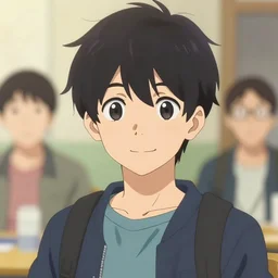 friendly teenager anime, medium shot close up, details, sharp focus, illustration, by jordan grimmer and greg rutkowski, trending artstation, pixiv, digital art