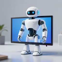 a concept of a robot that is a tv screen