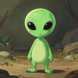 a green alien