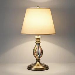 educational and detailed anatomical illustration of a table lamp