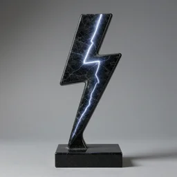 lightning bolt black marble sculpture by gustave dore