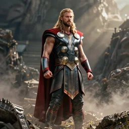 chris hemsworth as thor in bloodborne, ingame screenshot, hd render