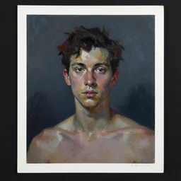 a beautiful award winning painting of a person, deep colors fading into white paper edges