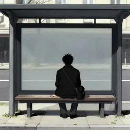 lonely man waiting at the bus stop, will eisner