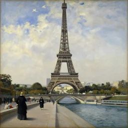 paris in antiquity, painting by edouard manet