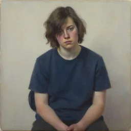 a person with tourette's syndrome, by ross tran, oil on canvas