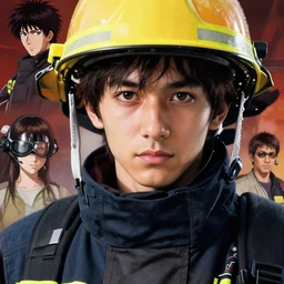 fireman | | very very anime!!!, fine - face, audrey plaza, realistic shaded perfect face, fine details. anime. realistic shaded lighting poster by ilya kuvshinov katsuhiro otomo ghost - in - the - shell, magali villeneuve, artgerm, jeremy lipkin and michael garmash and rob rey
