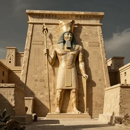 old photograph of Gilgamesh the immortal in the city of Uruk, Sumeria