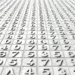 rendering of the extrapolation of the number for pi, imagined in manga art, landscape, unlimited resources