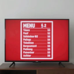 shaky camera!!!!! blurry shaking photograph of a clean minimalistic red menu for nba 2 k 2 3 playing on a tv, picture taken by iphone, uncompressed, motion blur!!!!!!!