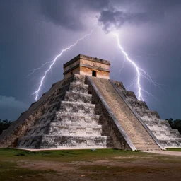 chichen itza, epic wide shot, sharp focus, atmospheric, natural volumetric lightning, cinematic, 2 4 mm fujifelm, awe inspiring, epic