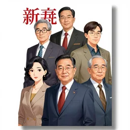 a cover of modern manga about singapore ministers, high detail, anime cover, illustrated