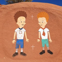 beavis and butthead, navajo sand painting