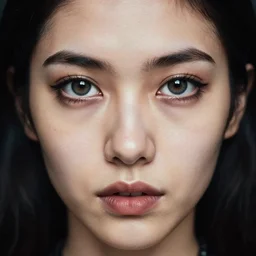 photograph of a young woman from guyana, 9 0 s goth, dof, sharp focus, highly detailed face, symmetric face, realistic iris, cinestill 8 0 0 t, photography by paolo roversi