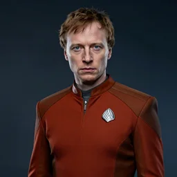 portrait of vitalik buterin as starbuck from battlestar galactica