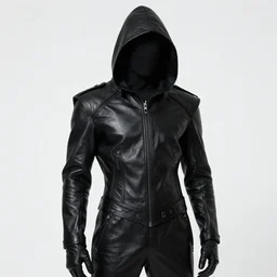 ash maker, black leather, night cyborg reaper, mysterious photo realism, style of david lachapelle, flash photo