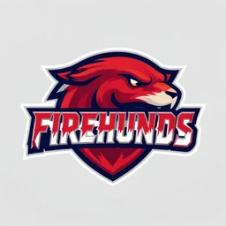 professional logo, for a sports team, firehounds, no text