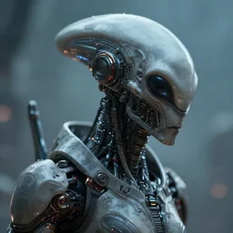 A Hyper-Detailed Alien, Future Tech :: Extreme Long Shot :: Depth of Field :: Art by Yongjae Choi ::