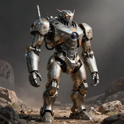 humanoid mech, matte painting, concept art