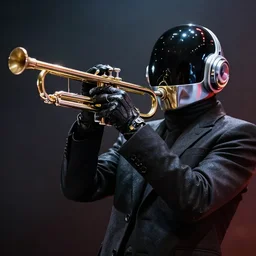 Daft Punk playing trumpet