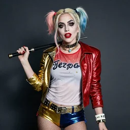lady gaga as harley quinn full shot photo