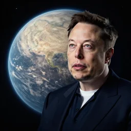 elon musk exploring unknown planet, hd photo