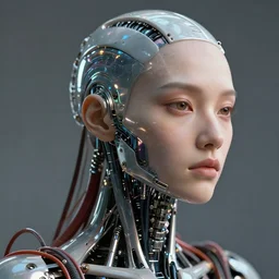 a beautiful portrait photoshoot of human part, with epic bionic cyborg implants, wires, tubes, biomechanical details, liquid, prismatic highlights, depth of field, cinematic, concept art, 5 0 mm, artstation, digital painting, elegant, focus, octane render, ray tracing, by h. r. giger