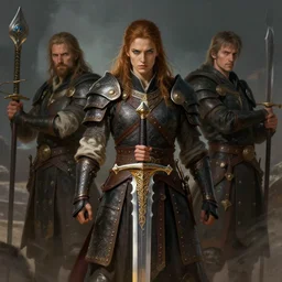 Epic portrait of a Warrior using a ornamental Greatsword, by artgerm and donato giancola and Joseph Christian Leyendecker, High Fantasy, trending on artstation artstationHD, artstationHQ, cgsociety, extremely detailed, HD 8K