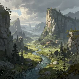 fantasy landscape by noah Bradley. Artstation. Deviantart.