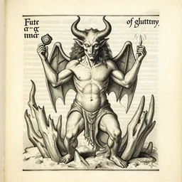 drawn instructions for how to summon a demon of gluttony, scan of codex seraphinianus