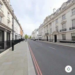 Google streetview of a road in London