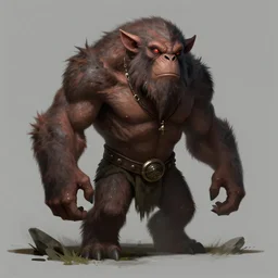 One-eyed cyclops without nose. Fantasy art, concept art