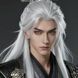 character concept art of a gorgeous white haired male monster hunter | | distinct - fine, key visual, realistic shaded perfect face, fine details by stanley artgerm lau, wlop, rossdraws, james jean, andrei riabovitchev, marc simonetti, sakimichan, and jakub rebelka, trending on artstation