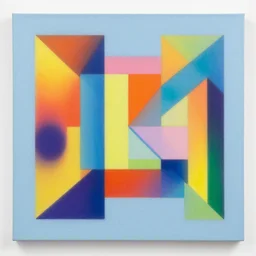 🌈 🕳!!!!!! geometric 4 k 8 + k by shusei nagaoka, david rudnick, airbrush on canvas, pastell colours, cell shaded