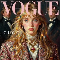 vogue magazine, gucci fashion brand, greg rutkowski, john singer sargent, anime, trending on pixiv, oil painting, intricate