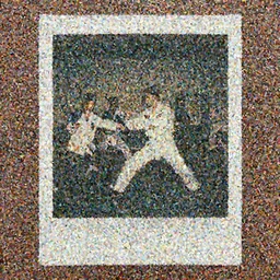 Polaroid photo of everybody is Kung Fu Fighting, award winning
