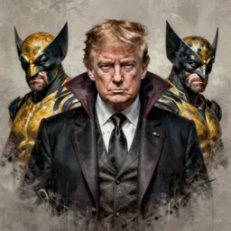 portrait of trump dracula, wolverine, intricate, elegant, highly detailed, centered, grungy, digital painting, artstation, concept art, smooth, sharp focus, boris vallejo