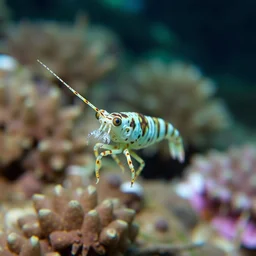 tropical underwater drone shrimp