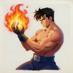 greg manchess portrait painting of dhalsim from street fighter shaping a fireball as overwatch character, medium shot, asymmetrical, profile picture, organic painting, sunny day, matte painting, bold shapes, hard edges, street art, trending on artstation, by huang guangjian and gil elvgren and gerald brom