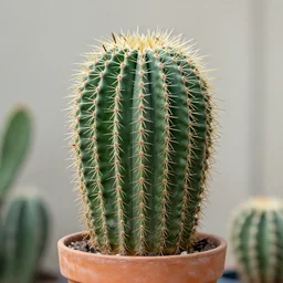 a person with a cactus as a head