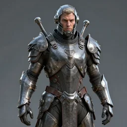 a realistic detailed portrait of a warrior wearing a futuristic armor, photorealistic, octane render, cinema 4 d,