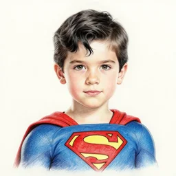 epic beautiful ink pencil drawing of young superman cute hd cinematic portrait by alex ross and frank miller trending on flickr