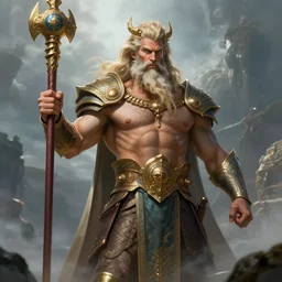 proud poseidon, fantasy art, photorealistic